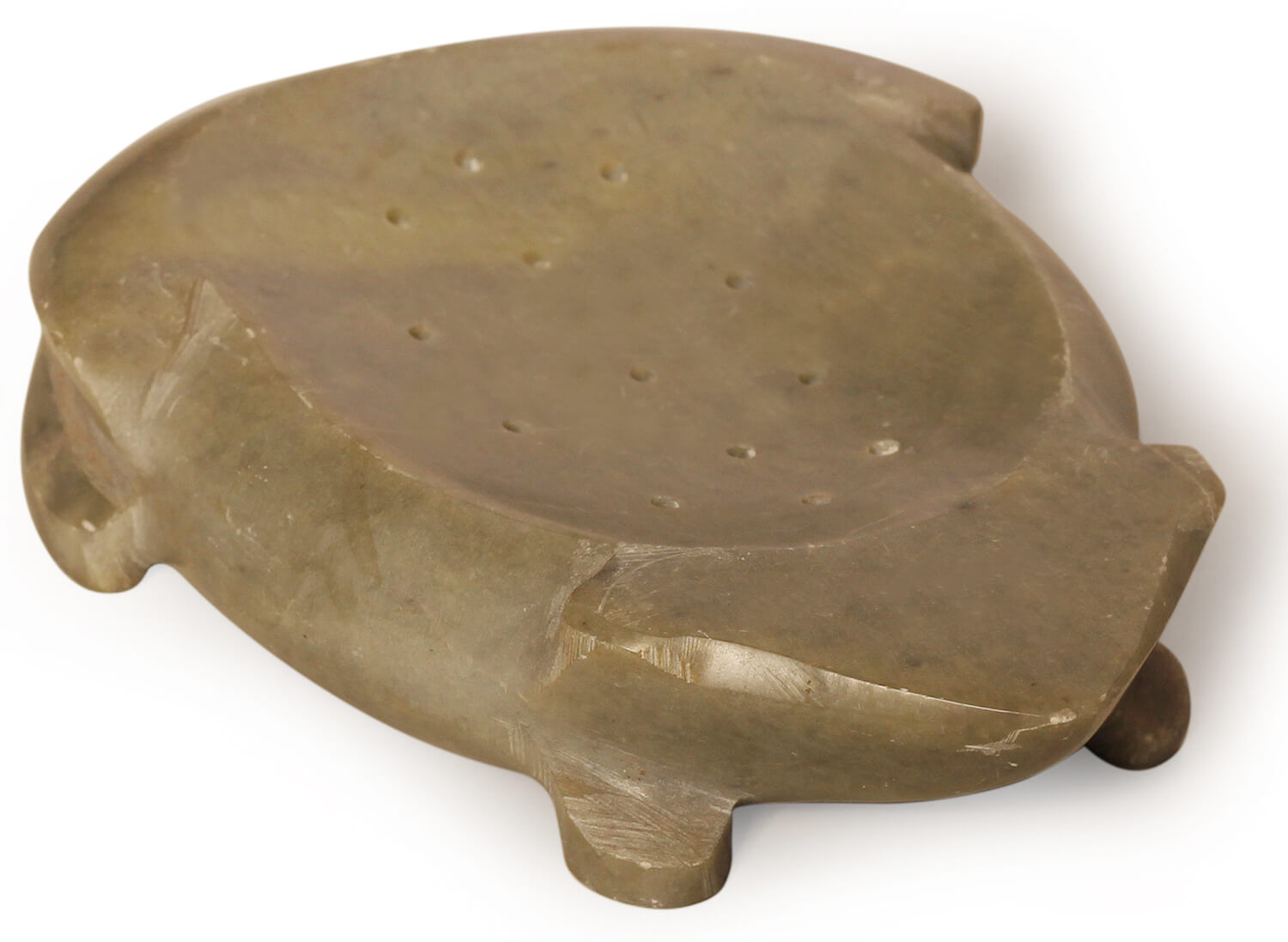 ArtistryBazaar Natural Marble Soap Dish, Frog Soap Holder Stone Soap Sponge Holder for Kitchen Sink Bathroom Tub Shower Handcraft Soap Tray Case